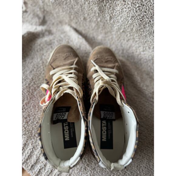 Golden Goose Mid Star Classics, size 39, leopard accents, pink star - Picture 8 of 13